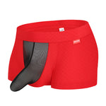 Men's Low-Rise Mesh Trunks – Breathable Nylon with 3D Pouch Support