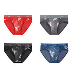 4-pack Men's Sexy Leopard Print Ice Silk Mesh Briefs