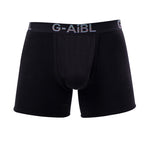 2 Pack Men's Solid Color Bullet Separated U-Pocket Plush Boxer Briefs