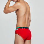 2 Pack Men's Sporty Cut Odor-Control Day-Long Comfort Snug Fit Briefs
