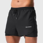 Men's Quick Dry Double Layer Mesh Breathable UPF Drawstring Swimming Boxers