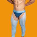 Men's Low-Waist Sexy Hollow Silk-Smooth Semi-Transparent Thermal Pants
