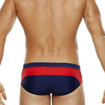 Men's Seamless Comfort Color-Blocked Quick-Dry Swim Briefs