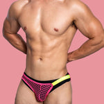 2 Pack Men's Low Waist Sexy Mesh Breathable Sports Transparent Briefs