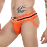 2 Pack Men's Supportive Fit Comfy Waistband Anti-Chafing Stretch Jockstrap