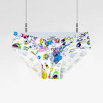 2 Pack Men's Playful Cartoon No-Tag Comfortable and Breathable Briefs