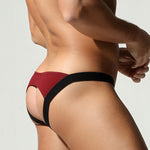 2 Pack Men's Ultra-Soft Cotton Low-Rise Sexy Anti-Chafing Stretch Jockstrap