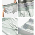 3 Pack Men's Comfy Waistband Anti-Chafing Supportive Pouch Trunks