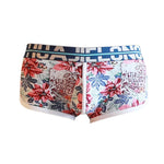3 Pack Men's Breathable Cotton Mid-Rise with Stylish Print Skin-Friendly Trunks