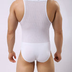 Men's Breathable Mesh Wrestling Bodysuit