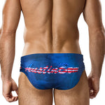 Men's Low-Rise Stylish Animal Print Swim Briefs