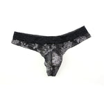 4 Pack Men's Lace Comfy Waistband U-Pouch Thongs