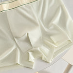4 Pack Men's Antibacterial Comfy Waistband Ice Silk Trunks