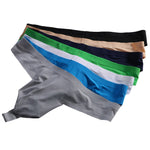 3 Pack Men's Sexy Low-Rise Seamless with Support Pouch Thongs