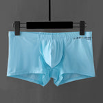 3 Pack Men's Breathable Ice Silk Double-Layered Big Pouch Sexy Boxer Briefs