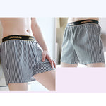 3 Pack Men's Loose-Fit Striped Design Stylish Premium Cotton Boxer Shorts