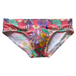 Men’s Floral Print Swim Briefs With Removable Pad