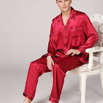 Men's Classic Satin Pajama Set Sleepwear