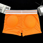 2 Pack Men's Breathable Mesh Butt-Lifting 3D Enhancing Design Seamless Shapewear