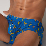 2 Pack Men's Low-Rise Cotton Boxer Shorts with Playful Print