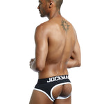 2 Pack Men's Sexy Cheeky Ultra-Soft Cotton Low-Rise & Revealing Supportive Jockstraps