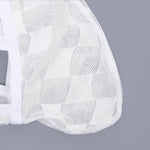 2 Pack Men's Sheer Grid Mesh Breathable Large U-Pouch Trunks