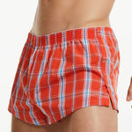 Men’s Vent Classic Plaid Cotton Boxers With Fly
