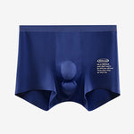 Men's Dual-Raised Support Seamless Solid Color Trunks