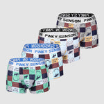 4 Pack Men’s Checkered Pattern Cotton Trunks