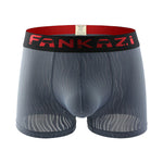 3 Pack Men's Striped U-Pouch Low-Rise Breathable Slim-Fit Trunks