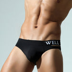 2 Pack Men's Sexy Low-Rise Comfy Waistband Stretch Fit Briefs