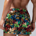Men's Plaid Patterned Lightweight & Airy Sporty Cut Board Shorts