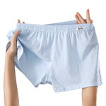 4 Pack Men's Pure Cotton Loose-Fit Antibacterial Home Sleep Boxer Shorts