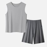 Men's Summer Modal Ice Silk Home Wear Pajama Set