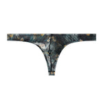 4 Pack Men's Trendy Prints U-Pouch Mesh & Breathable Thongs