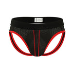 3 Pack Men's Breathable Mesh Sexy Moisture-Wicking 3D Cutting Jockstrap