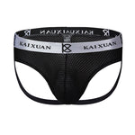 3 Pack Men's Mesh Thong with Stretch & Breathable 3D Support Pouch