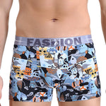 3 Pack Men's Cartoon Modal Printed Briefs And Trunks