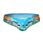 Men's Anti-Chafing Stretch Fabric Bold Prints Quick-Dry Swim Briefs