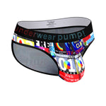 2 Pack Men's Stretch Fit Doodle Print Low-Rise Briefs