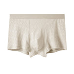 4 Pack Men's Antibacterial Cotton Jacquard Breathable Solid Color Trunks