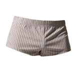 2 Pack Men's Breathable Cotton Classic Pinstripe Home Shorts