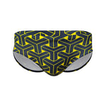 Men's 3D Pouch Printed Fitness Swim Briefs