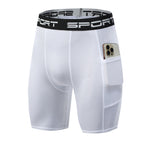 2 Pack Men's Stretch Fit Side Pocket Mid-Rise Breathable Activewear Tights