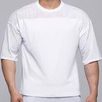 Men's Stretchy Breathable Mesh Short-Sleeve Shirt Sports Running Casual Top T-Shirt