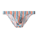 4 Pack Men's Striped Breathable Cotton Slim-Fit U-Pouch Briefs
