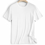 Modal Summer Short Sleeve T-Shirt Men Crew Neck Solid Color Casual Underwear Mens Clothing