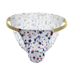 4 Pack Men's Star Print Low-Rise with Sexy U-Pouch Bikini