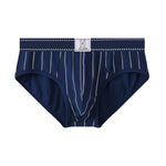 4 Pack Men's Striped Design Soft-Touch Cotton Fabric Breathable Briefs