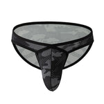 3 Pack Men's Ultra-Thin Camo U-Pouch High-Rise Mesh Breathable Bikinis